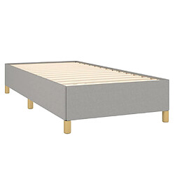 Avis vidaXL Sommier à lattes de lit avec matelas Gris clair 80x200 cm Tissu