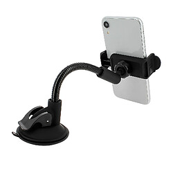 Support Smartphone Fixation Ventouse Pare-brise Ressort Extensible Akashi - Noir pas cher