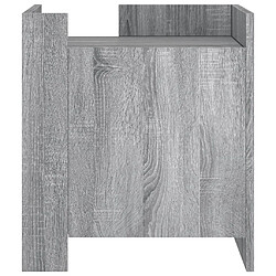 Avis vidaXL Table de chevet sonoma gris 45x50x50 cm bois d'ingénierie