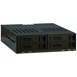 Inter-Tech 88884061 X-3531 Rack Amovible pour Disque Dur SATA 4 x 2.5" USB 2.0 6 Gbit/s Noir