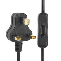 Avis Wewoo Câble 2 Prong Style UK Plug Cordon d'alimentation CA avec le commutateur 304, longueur: 1.2m