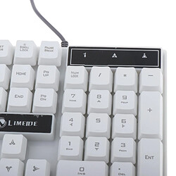 Avis Kit Souris Filaire Filaire Combo Clavier Rétroéclairé -en-ciel Souris Blanc