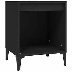 Maison Chic Table de chevet,Table de nuit,Table d'appoint pour salon Noir 40x35x50 cm -MN29182