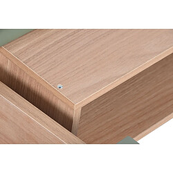 Avis Pegane Table basse, table de salon rectangulaire avec 2 tiroirs en bois naturel et PU vert - longueur 120 x profondeur 60 x Hauteur 40 cm