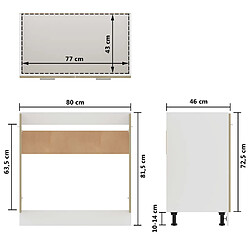 vidaXL Armoire de plancher d'évier Chêne sonoma Bois d’ingénierie pas cher