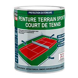 PRO COM Peinture tennis, peinture terrain de sport, rénovation et protection de terrain sportif PROCOM-2.5 litres-Blanc