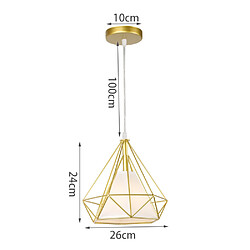 Stoex Métal Moderne Suspensions en Cage Luminaires Industriel avec Abat-jour Simplicité Lustre Plafonnier Suspension Style Rétro pour Salon Cuisine Chambre pas cher