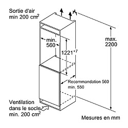 Acheter Réfrigérateur 1 porte intégrable à pantographe 147l - KI41RVFE0 - SIEMENS