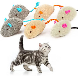 6 Pièces Jouets Souris en Peluche pour Chat Chaton Jouets pour Animaux de Compagnie