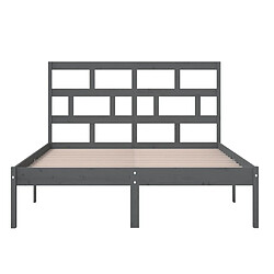 Acheter Maison Chic Lit adulte - Lit simple Cadre de lit,Structure du lit Contemporain Gris Bois de pin massif 120x200 cm -MN62882