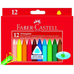 Faber-Castell Faber Castell - 2059038 - Craie De Cire Triangulaire - Lot De 12