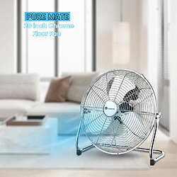 Acheter Ventilateur de sol Chromé PureMate 20", Ventilateur de refroidissement Portable pour la Maison et le bureau avec 3 vitesses et Tête de ventilateur Réglable avec Fonction d'inclinaison