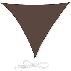 Helloshop26 Voile d'ombrage triangle 5 x 5 x 5 m brun 13_0002939_3