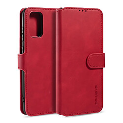 Dg.Ming Etui en PU style rétro avec support rouge pour votre Samsung Galaxy S20