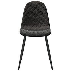 Acheter Maison Chic Lot de 2 Chaises à manger,Chaise pour cuisine,Solide Structure Noir Velours -MN86570