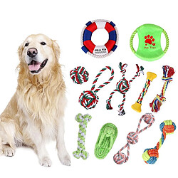 Jouet de corde pour chien 11pcs Presque indestructible Prévient l'ennui Soulage le stress