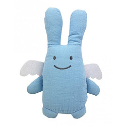 Nemu Nemu Ange Lapin Doudou avec Hochet - Bleu