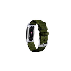 YP Select Bandes compatibles avec Fitbit Charge 3, bracelet de montre respirant en tissu tissé - vert armée