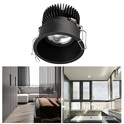 Acheter Downlight Encastré En Aluminium 4000K Plafonnier Salle De Bains Haute Luminosité Black_5W_55mm