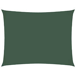 vidaXL Voile de parasol tissu oxford rectangulaire 3x4 m vert foncé