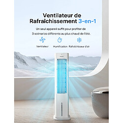 PELONIS 5L Rafraichisseur d’Air à évaporation 3 en 1, Ventilateur Colonne avec Humidificateur