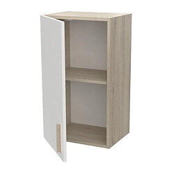 Avis Dansmamaison Meuble haut de cuisine 40 cm 1 porte Blanc/Chêne - ABINCI