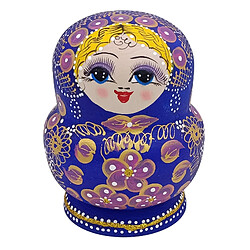 10 pièces Russe Matryoshka Babouchka Poupées Gigognes, Peint À La Main Figurines, En Bois Stacking Dolls pour La Maison Décoration, enfants