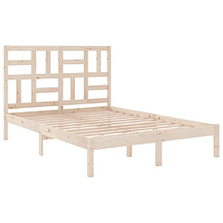 Avis vidaXL Cadre de lit sans matelas bois massif 120x200 cm