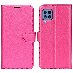 Etui en PU texture litchi, anti-rayures rose pour votre Samsung Galaxy M22