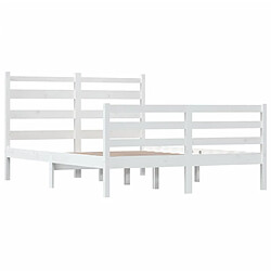 Acheter Maison Chic Lit adulte - Lit simple Cadre de lit,Structure du lit Contemporain Bois de pin massif 160x200 cm Blanc -MN10707