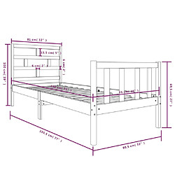 vidaXL Cadre de lit sans matelas bois de pin massif pas cher