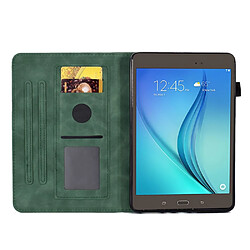 Etui en PU avec support et porte-cartes pour votre Samsung Galaxy Tab A 8.0 SM-T350 (2015) - vert