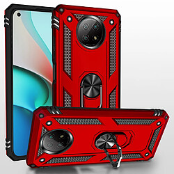 Coque en TPU Anti-chute hybride avec béquille rouge pour votre Xiaomi Redmi Note 9 5G/Redmi Note 9T 5G