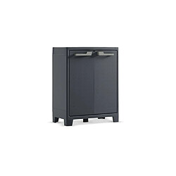 Keter Armoire de rangement basse Moby Gris graphite 100 cm