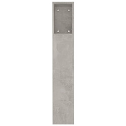 Acheter vidaXL Armoire de tête de lit Gris béton 180x18,5x104,5 cm