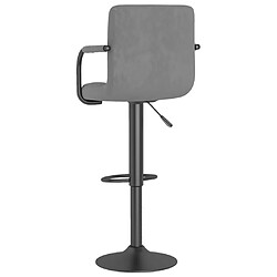 Acheter vidaXL Tabouret de bar Gris clair Velours