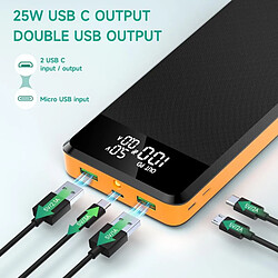 SANAG Batterie Externe, Chargeur Portable Pd25W, Batterie Portable À Charge Rapide Usb C Avec 3 Sorties Et 3 Entrées, Écran/Lampe De Poche Led, Adaptée Aux Téléphones Intelligents Iphone, Samsung