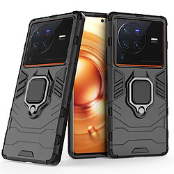 Htdmobiles Coque pour Vivo X80 Pro 5G - housse etui rigide anti choc + verre trempe - NOIR