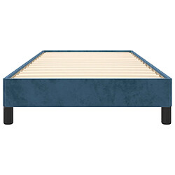 Maison Chic Lit adulte - Lit simple Cadre de lit,Structure du lit Contemporain Bleu foncé 100x200 cm Velours -MN56279 pas cher