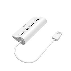 HAMA Hub USB, 4 ports, USB 2.0, 480 Mbit/s, blanc