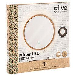 Five Simply Smart Miroir LED Mural Rond Bambou - Five