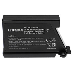 Vhbw EXTENSILO Batterie remplacement pour LG EAC60766112, EAC60766113, EAC62218202, EAC62218205 pour aspirateur, robot électroménager (3400mAh, 14,4V, Li-