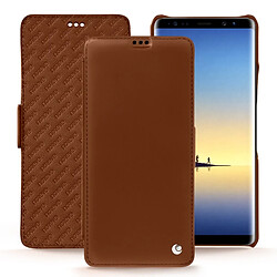 Housse cuir Samsung Galaxy Note8 - Rabat horizontal - Marron ( Nappa - Pantone #8B4720 ) - NOREVE