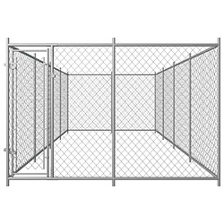 vidaXL Chenil extérieur pour chiens 7,6 x 3,8 x 1,9 m