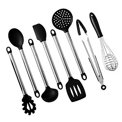 Acheter 8pcs ustensiles de cuisine en silicone mis ustensiles de cuisine cuillère de cuisson ensemble