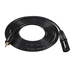 Audio 3,5 Mm Mâle Vers XLR Câble Stéréo Prise Casque Câble Adaptateur Audio 3 M