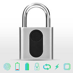 Wewoo Cadenas Serrure de porte rechargeable USB d'empreinte digitale Déverrouillage rapide Sécurité Keyless Smart Metal Lock