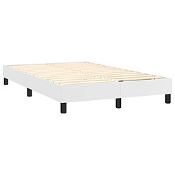 Acheter Maison Chic Lit Adulte - Lit simple Lit à sommier tapissier avec matelas moelleux - Meuble de Chambre Blanc 120x200cm Similicuir -MN56842