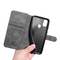 Wewoo Housse Coque Pour Galaxy M30s Etui à rabat horizontal côté huile avec supportlogements cartes et portefeuille Gris pas cher