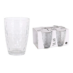 Totalcadeau Lot de verres en verre 415 ml (4 Pcs) Capacité - 340 cc - ø 8 pas cher